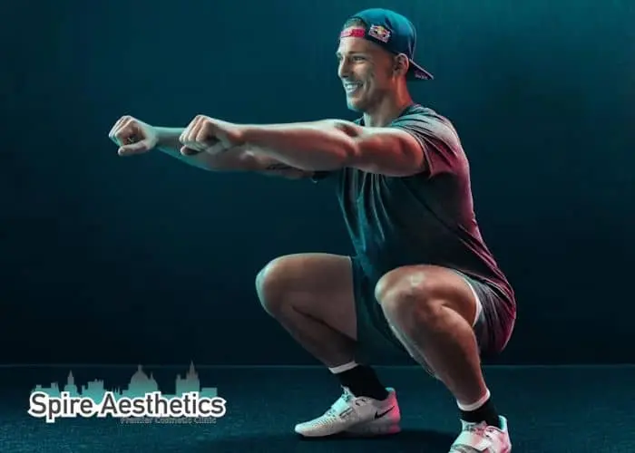 Image of man build leg muscle Glenrothes through exercise